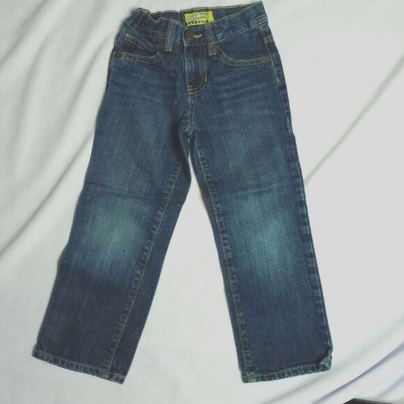 ⭐ Old Navy Astro Baggy Loose Fit Jeans Adjstble Waist Straight Leg Denim sz 5 - Picture 1 of 6